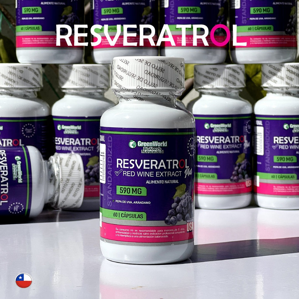 🧬 Resveratrol® 100% Puro – Suplemento Antioxidante Natural | 60 cápsulas