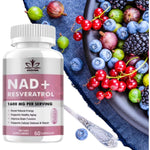 NAD+ con Trans-Resveratrol Puro 98% | 60 cápsulas