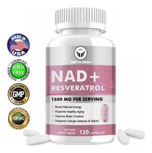 NAD+ con Trans-Resveratrol Puro 98% | 60 cápsulas