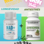 Pack Bienestar Total – Ashwagandha + NAD + Resveratrol | 60 cápsulas c/u